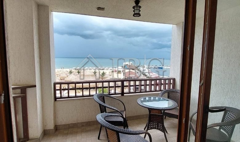 Beautiful balcony with sea and marina views in Sveti Vlas, Bulgaria. Perfect for relaxing and enjoyi.