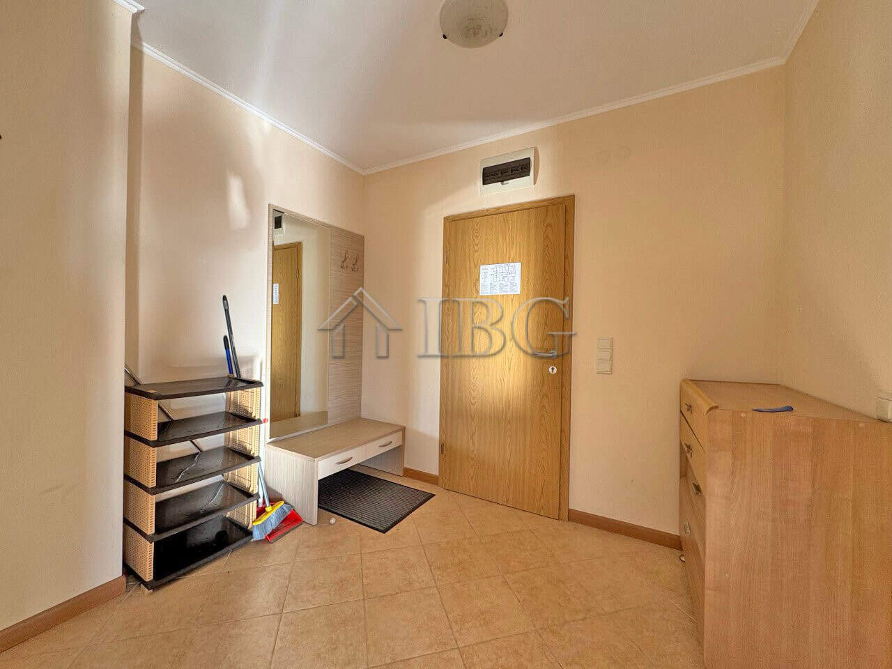 Bright interior of a 2-bedroom, 2-bathroom apartment in Sunny Beach, Bulgaria.