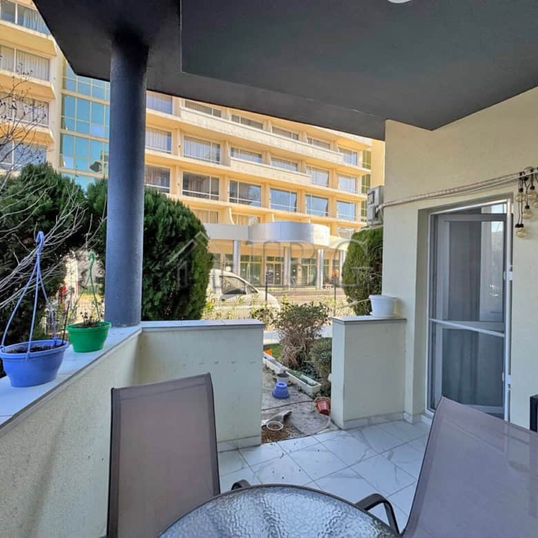 Bright apartment with large terrace in Sunny Beach, perfect for relaxing and enjoying outdoor views.