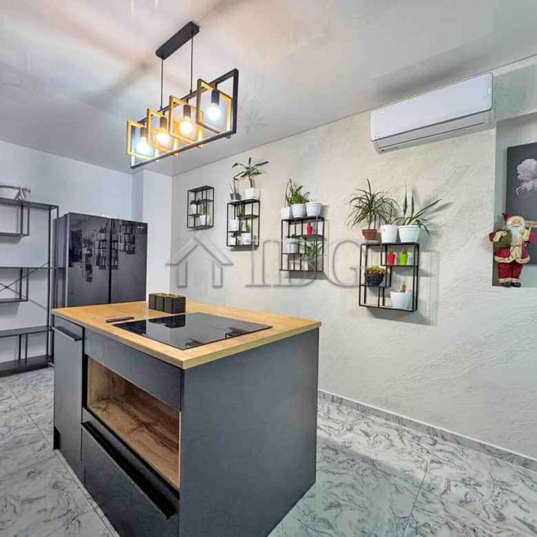 Modern 3-room apartment with a large terrace, stylish interior, and contemporary furnishings in Sunn.