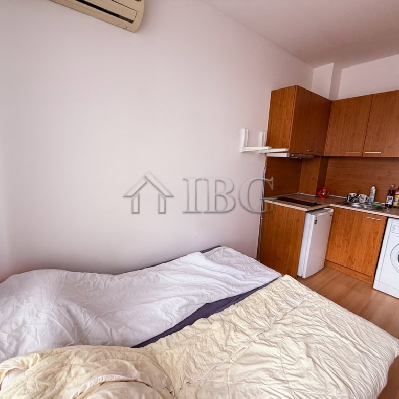 Compact studio apartment with kitchenette in Sunny Beach, perfect for holiday stays or investment.
