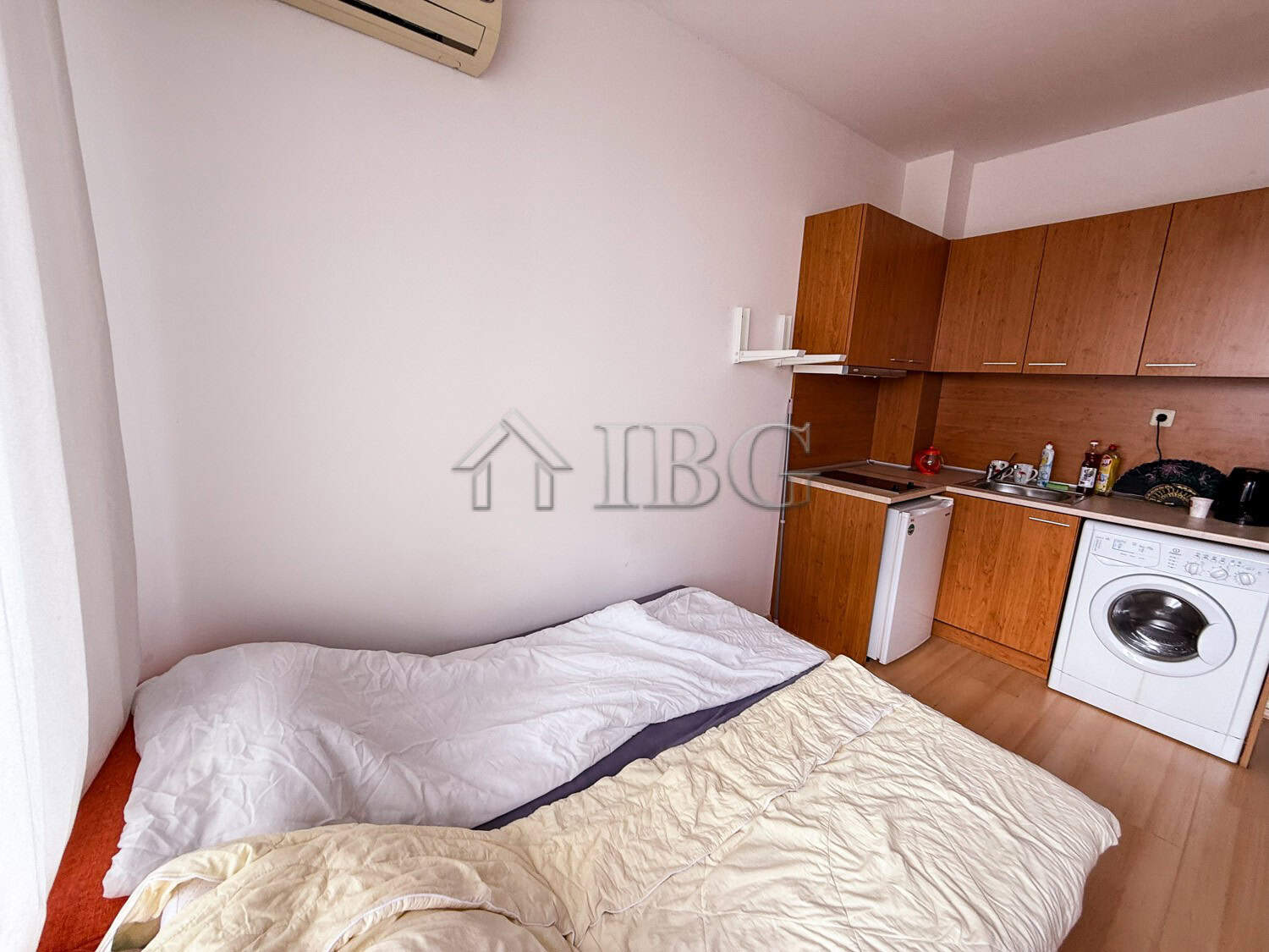 Compact studio apartment with kitchenette in Sunny Beach, perfect for holiday stays or investment.