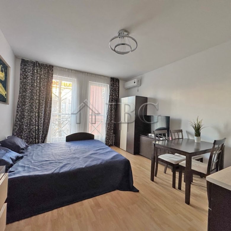 Comfortable studio apartment close to Sunny Beach with modern furnishings and natural light. Perfect.