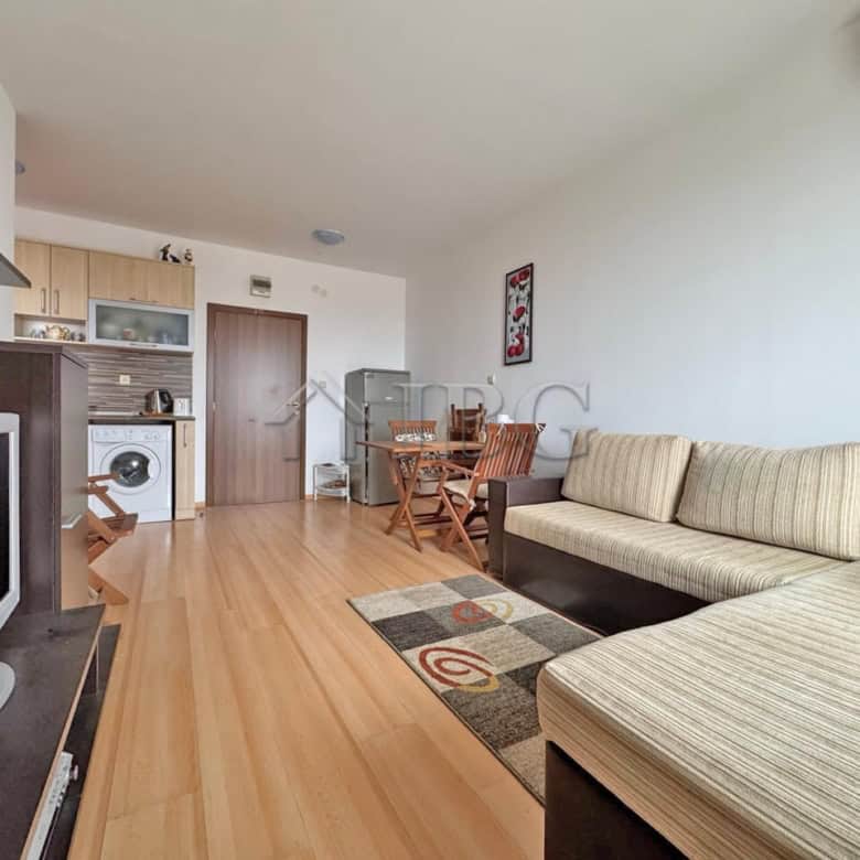1-Bedroom apartment with panoramic views and modern furnishings.