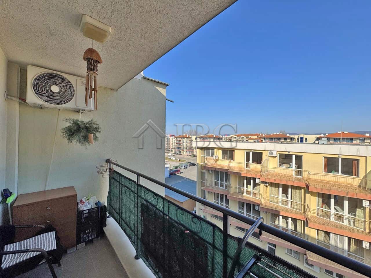 Furnished studio with balcony overlooking Sunny Beach, part of Topoli Complex, ideal for holiday or.