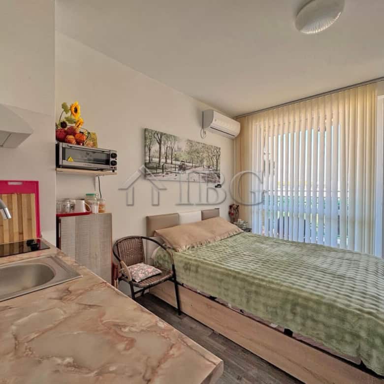 Furnished studio with balcony in Topoli Complex, Sunny Beach, Bulgaria.