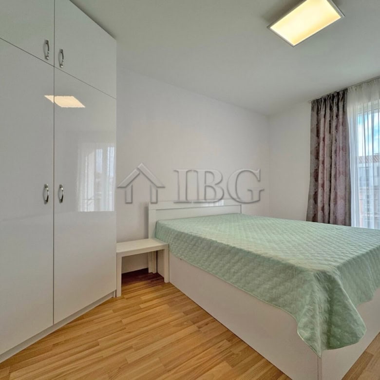 Apartment with pool view and modern furnishings in Sunny Beach.