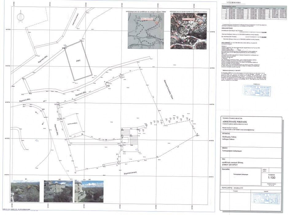 Land for sale in Vitsa Zagori, Greece with scenic mountain views and development potential.